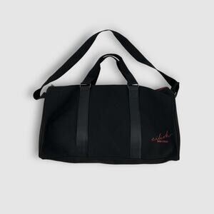 Billie Eilish Black Duffel Bag Red Zip Logo Weekender Gym Bag